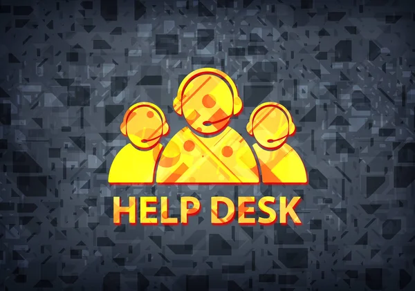 Help desk (customer care team icon) isolated on black background abstract illustration