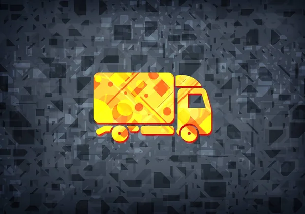 Truck Icon Isolated Black Background Abstract Illustration — Stock Photo, Image