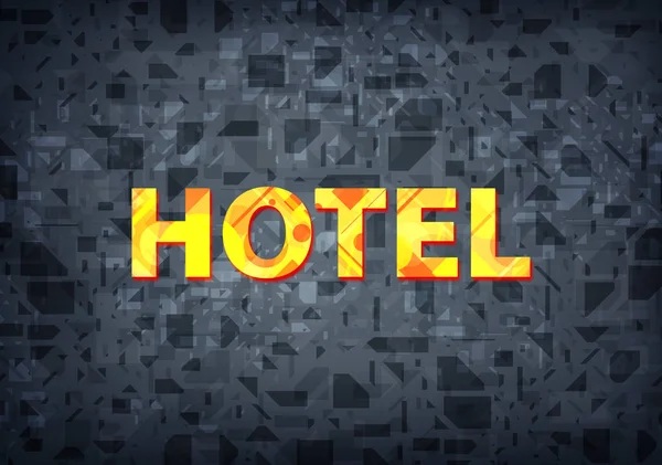 Hotel Isolated Black Background Abstract Illustration — Stock Photo, Image