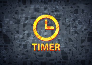 Siyah arka plan üzerinde soyut illüstrasyon izole Zamanlayıcı