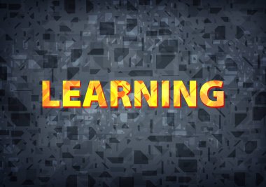 Siyah arka plan üzerinde soyut illüstrasyon izole öğrenme