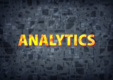 Siyah arka plan üzerinde soyut illüstrasyon izole analytics