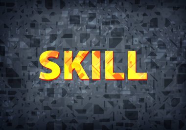 Siyah arka plan üzerinde soyut illüstrasyon izole beceri