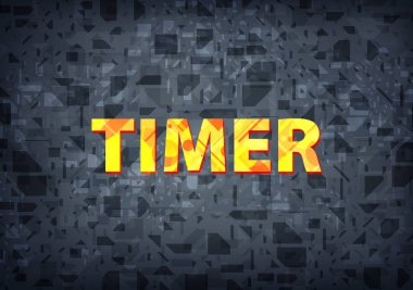 Siyah arka plan üzerinde soyut illüstrasyon izole Zamanlayıcı