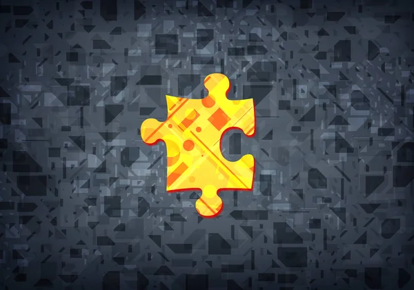 Siyah arka plan üzerinde soyut illüstrasyon izole bulmaca simgesi