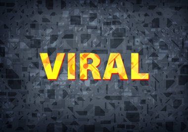 Siyah arka plan üzerinde soyut illüstrasyon izole Viral