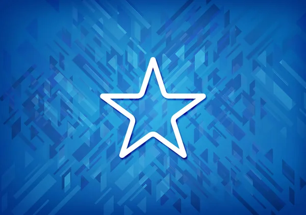 青色の背景色の抽象的なイラストに分離の星のアイコン — ストック写真