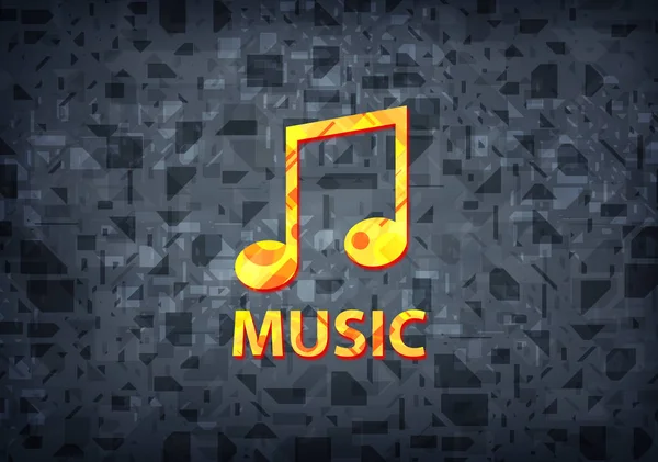 Music Tune Icon Isolated Black Background Abstract Illustration — Stock Photo, Image