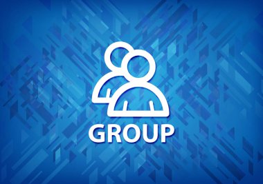 Grup mavi arka plan soyut illüstrasyon izole