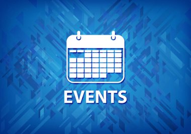 Üzerinde mavi arka plan soyut illüstrasyon izole olaylar (takvim simgesini)