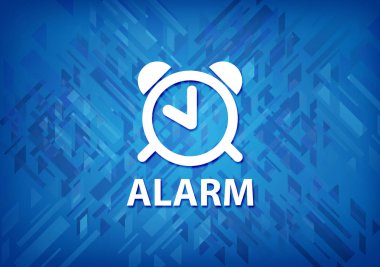Üzerinde mavi arka plan soyut illüstrasyon izole alarm