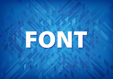 Üzerinde mavi arka plan soyut illüstrasyon izole yazı tipi