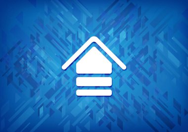 Üzerinde mavi arka plan soyut illüstrasyon izole simgesini yüklemek