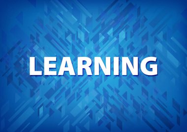 Üzerinde mavi arka plan soyut illüstrasyon izole öğrenme