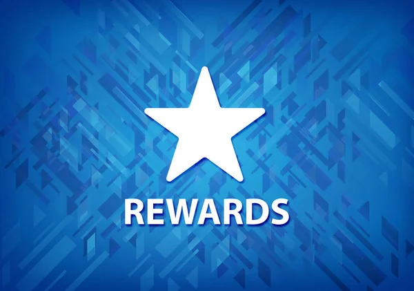 Rewards Star Icon Isolated Blue Background Abstract Illustration — Stock Photo, Image