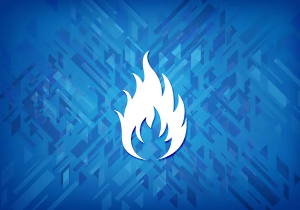 Иконка Огня Синем Фоне — стоковое фото
