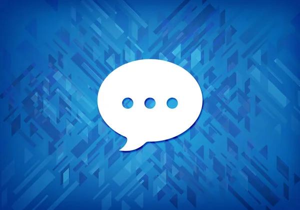 Conversation icon isolated on blue background abstract illustration