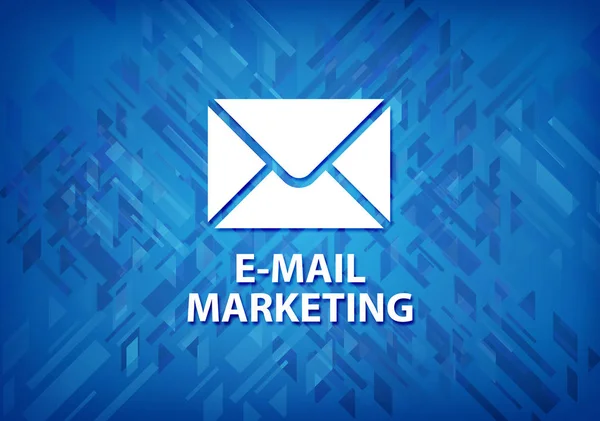 Mail Marketing Aislado Sobre Fondo Azul Ilustración Abstracta —  Fotos de Stock