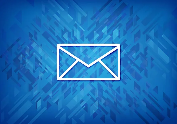 Email icon isolated on blue background abstract illustration