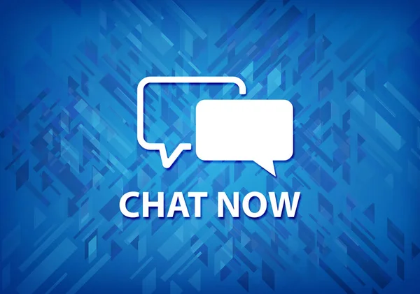 Chat now isolated on blue background abstract illustration