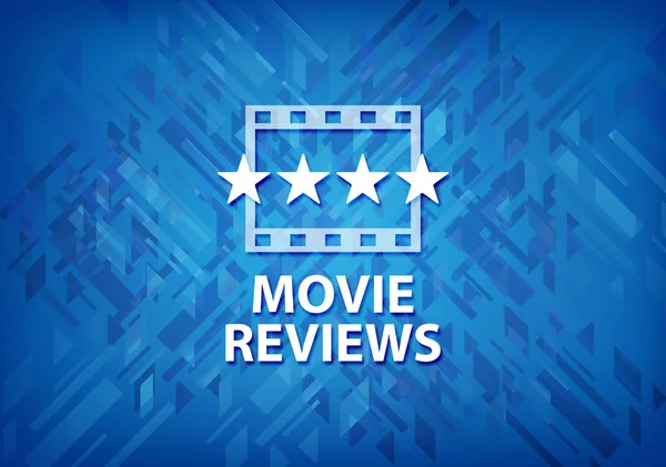 Movie reviews isolated on blue background abstract illustration