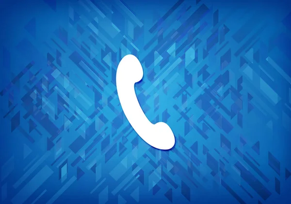 Telefon Symbol Isoliert Auf Blauem Hintergrund Abstrakte Illustration — Stockfoto