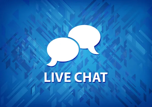 Live chat isolated on blue background abstract illustration