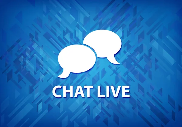 Chat Live Isolated Blue Background Abstract Illustration — Stock Photo, Image