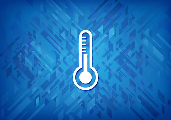 파란색 그림에 온도계 아이콘 — 스톡 사진