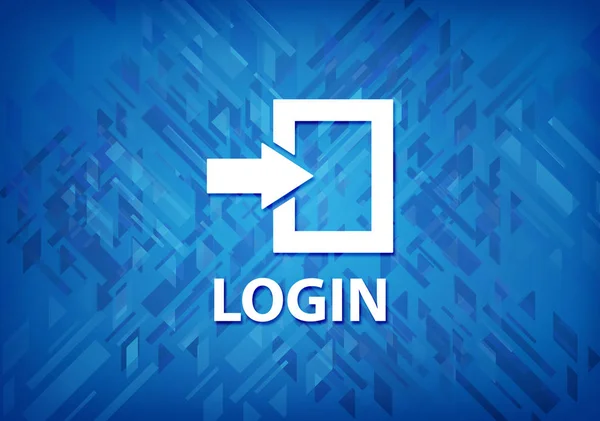 Login isolated on blue background abstract illustration