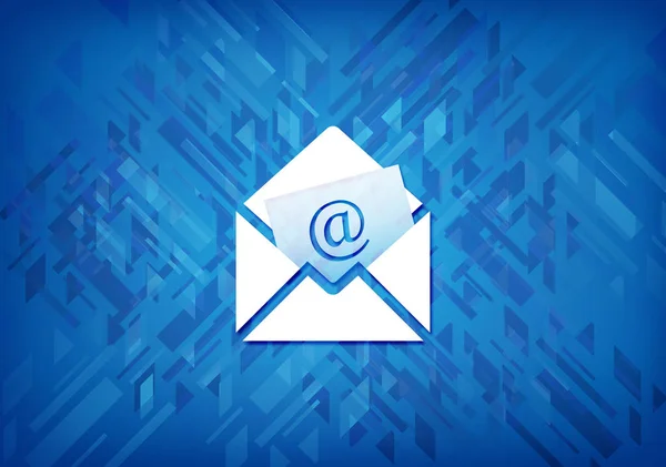 Newsletter email icon isolated on blue background abstract illustration