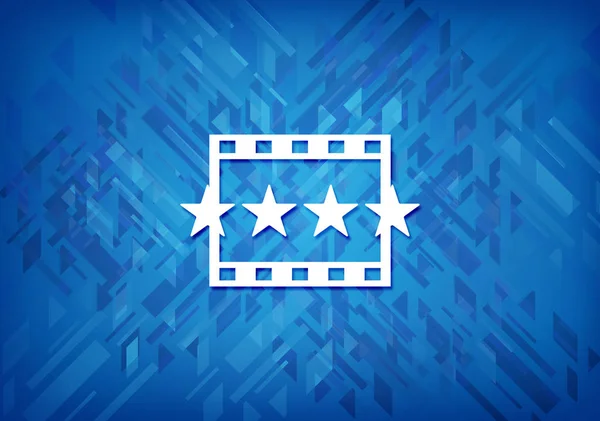 Movie reviews icon isolated on blue background abstract illustration