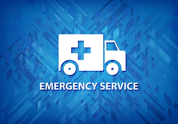 Emergency service isolated on blue background abstract illustration