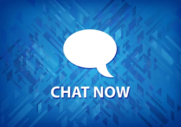 Chat Now Isolated Blue Background Abstract Illustration — Stock Photo, Image