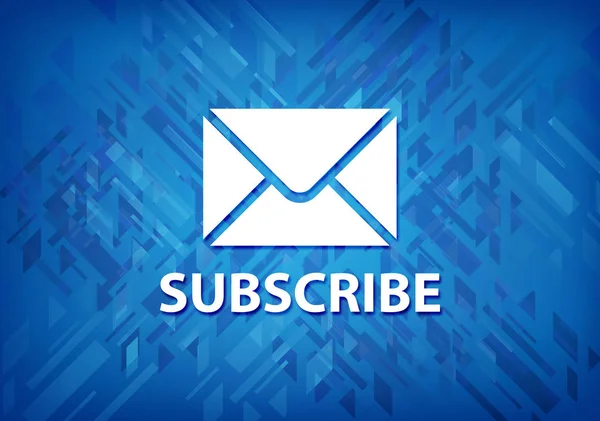 Subscribe Email Icon Isolated Blue Background Abstract Illustration — Stock Photo, Image