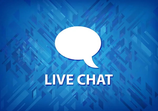 Live chat isolated on blue background abstract illustration