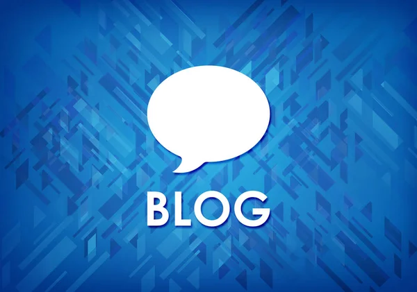 Blog (conversation icon) isolated on blue background abstract illustration