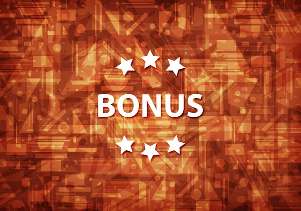 Иконка Бонуса Коричневом Фоне — стоковое фото