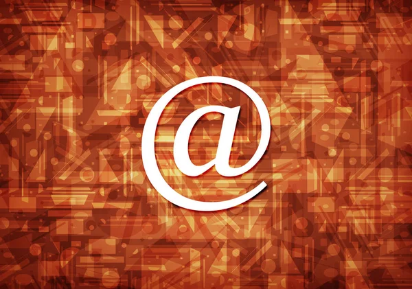 Email address icon isolated on brown background abstract illustration