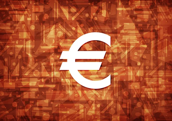 Euron Tecken Ikonen Isolerad Brun Bakgrund Abstrakt Illustration — Stockfoto