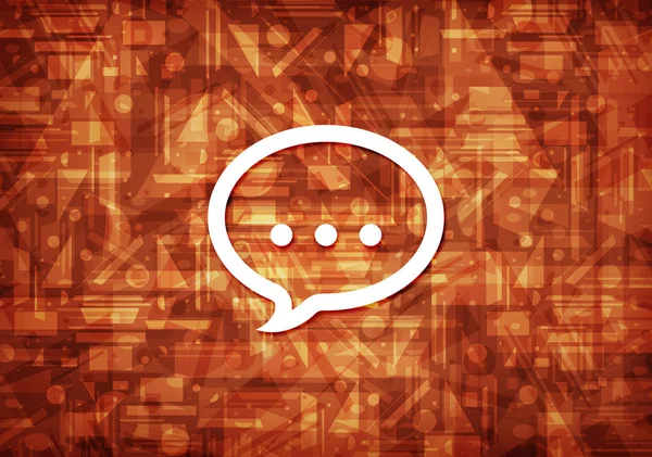 Talk icon isolated on brown background abstract illustration