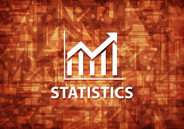 Üzerinde kahverengi zemin soyut illüstrasyon izole istatistikleri