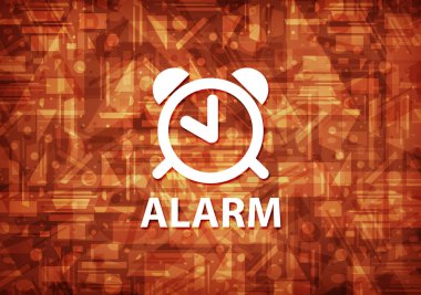 Üzerinde kahverengi zemin soyut illüstrasyon izole alarm