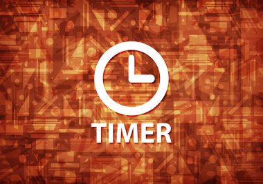 Üzerinde kahverengi zemin soyut illüstrasyon izole Zamanlayıcı