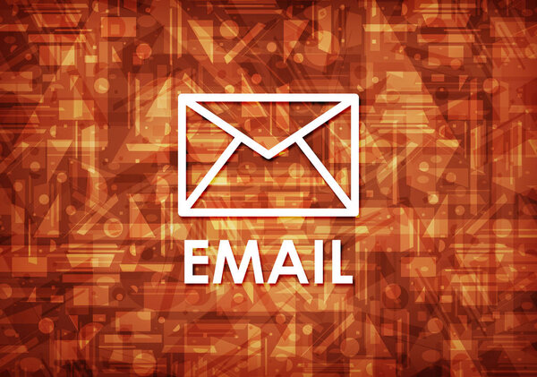 Email isolated on brown background abstract illustration