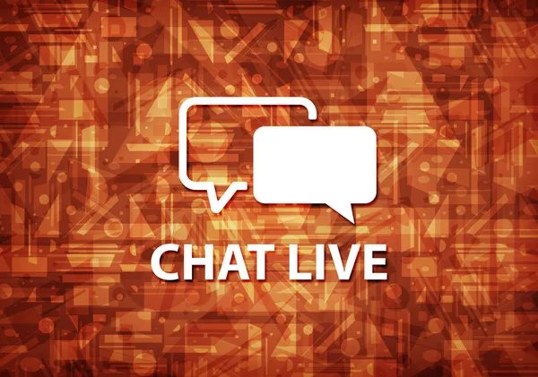 Chat Live Isoliert Auf Braunem Hintergrund — Stockfoto