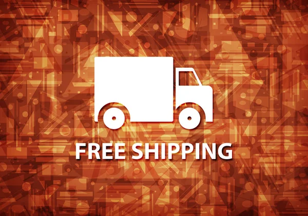 Free shipping isolated on brown background abstract illustration