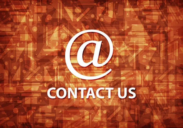 Contact us (email address icon) isolated on brown background abstract illustration