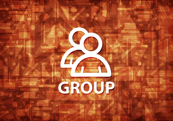 Group Isolated Brown Background Abstract Illustration — Stock Photo, Image