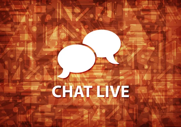 Chat live isolated on brown background abstract illustration